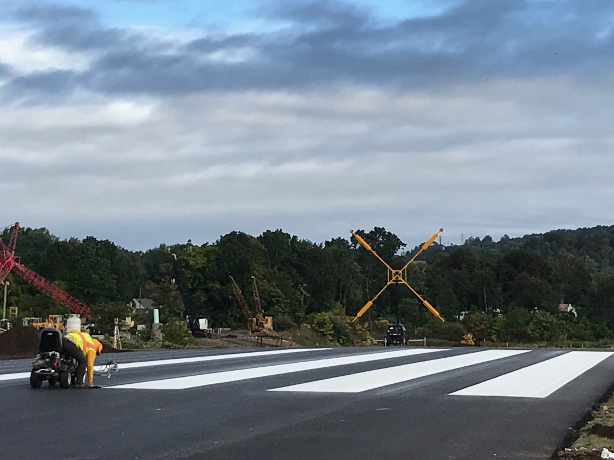 Striping the runway
